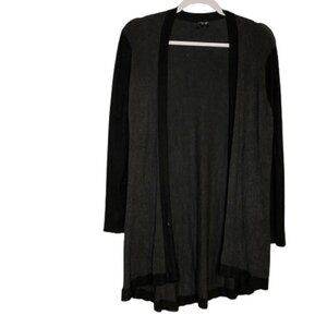 Eileen Fisher Lagenlook Black Gray Cardigan
